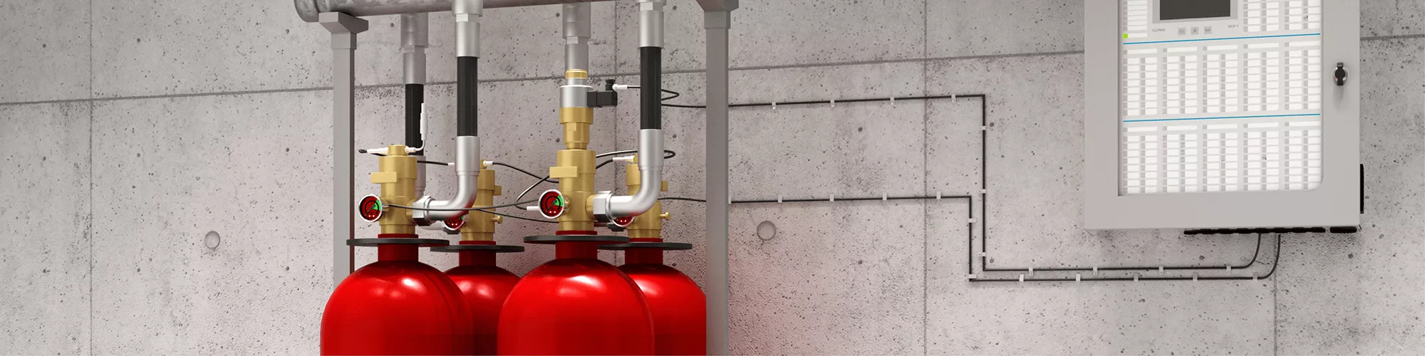 Gas fire suppression